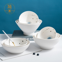 Jane Mi A5 melamine noodle bowl commercial snail powder bowl household imitation porcelain tableware large Bowl soup bowl salad bowl drunk Star River