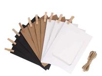  10 X Paper Photo Frame Wall  Album Frame Hemp Rope Clips