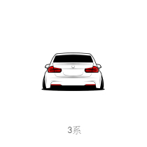 Suitable for BMW 3 Series low-lying car scratch model sticker car friend meeting personalized car sticker custom HF Silhouette