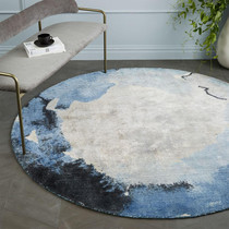 Post-modern light luxury round carpet home Nordic coffee table bedroom bedside bed front hanging blue computer chair floor mat