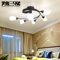 Simple modern creative led ceiling lamp Nordic personality American living room lamp bedroom home childrens room lamp