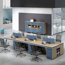  Staff desk and chair combination 4 6-person double four-person staff computer desk simple screen card seat office furniture