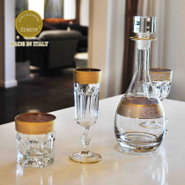 Italy imported TIMON handmade red wine Crystal mug golden champagne Whisky Cup