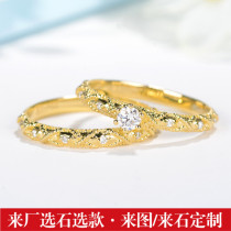 Jeweller Japanese 18K gold 10 points diamond ring color gold retro rose gold wedding Diamond Ring women