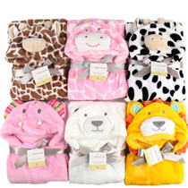 baby fleece bath towel hooded towels bathrobe cloak blanket