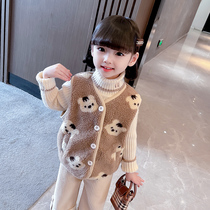 Girls horse - coat winter 2022 new girls new baby network red winter horse jacket and sweet childrens winter clothing