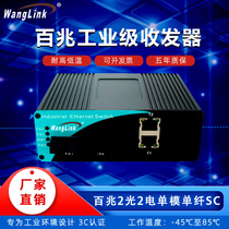 Net (wanglink) 100 trillion Industrial-grade fiber transceiver 2 light 2 electric single mode single fiber SC transceiver Ethernet switch