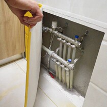 Decorative water pipe cabinet door household wash table toilet curtain floor heating water separator cover cupboard toilet