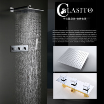 Kashitto concealed shower shower set embedded air booster top spray wall type hot and cold water mixing valve