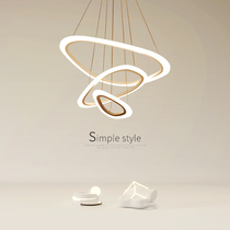 Restaurant light chandelier modern minimalist atmosphere creative ring bedroom lamps home dining room lamp Nordic Living room chandelier