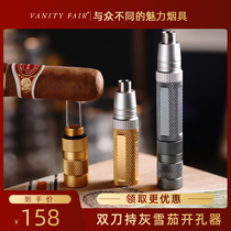 VANITY FAIR holding ash anti-hot hand cigar hole puncher portable portable 7-9MM double round knife hole opener