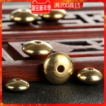 Brass plain abacus bead spacer UFO bead copper spacer Buddha bead DIY accessories bracelet bead