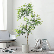 Nordic bonsai simulation Nantian bamboo plant potted bionic green plant indoor living room floor fake tree decoration ornaments