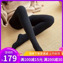 Japan cotton plus velvet thickening leggings women inside and outside wear high waist abdomen lian wa cai jiao wa bao nuan wa anti-emptied