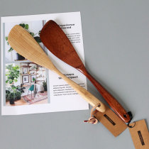 Time creative chestnut shovel Non-stick special shovel Rice spoon Wooden spoon Rice spoon Rice shovel Long handle household kitchenware
