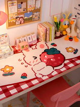 ins desk tablecloth pvc waterproof and oil-proof disposable Nordic light luxury Net Red Girl heart cute student learning table mat