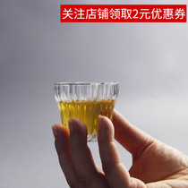 Japanese-style heat-resistant glass hammered tea cup gold edge Small teacup individual cup small glass master cup tea art accessories
