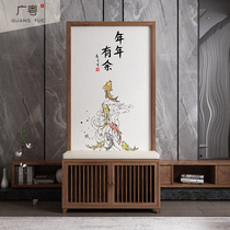 New Chinese Xuan Guan Cabinet Shoes Cabinet Integrated Screen Modern Living Room Entrance Allegory Partition Screen