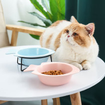 Cute Fish Cat Bowl Protection Cervical cat Cat Ceramic Bowl Dog Water Bowl Dog Food Bowl Rack Pet Cat Food Bowl Cat Food Basin