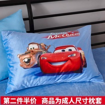 McQueen boy plus velvet pillowcase An autumn and winter warm racing car general mobilization cartoon car Childrens pillowcase