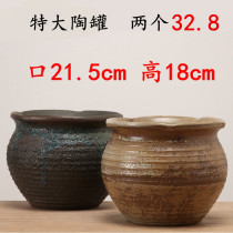 Large succulent old pile flower pot stoneware hand pull landscape ceramic high mage green plant clay pot simple breathable orchid pot