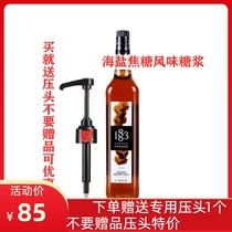  France 1883 Sea salt caramel flavor syrup Fruit dew 1000ml Specially formulated milk tea Coffee cocktail drink