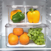 Amino refrigerator storage box Fresh box Frozen meat drain with cover vegetables fruits and vegetables food storage box