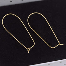 American 14K Bag Gold Notes Gold Pattern Sparkling Tear Drop Beads Long Ear Hook DIY Earl Accessories Base Accessories 14 20GF