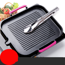 Grilled steak barbecue pan disc barbecue Pan Electric bakeware home smokeless square thick steak tray hotel grilled fish