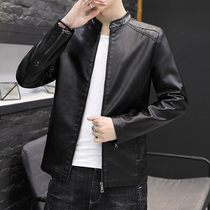 Spring and autumn imitation leather leather clothing mens leather jacket jacket locomotive clothing loose plus velvet thick casual leather clothing winter clothing