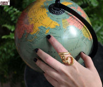 Clearance flash hair limited Spanish UNOde50 gold-plated key ring handmade Europe and America light luxury pure handmade personality