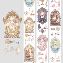 DIY hand-book tape roll Lat Pu Da direct sales Fairy tale characters in the mirror of the century girl-Washi special oil 10 meters