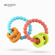 British ALCOCO food grade silicone rubber bracelet tooth glue baby bracelet bite glue baby grinding tooth stick bracelet