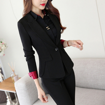  Professional suit 2019 autumn and winter new fashion temperament female tooling OL suit hotel manager beautician overalls