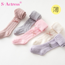 Summer baby thin pantyhose pantyhose small and small children thin mesh anti-mosquito pure cotton spanking underpants baby boy conjoined socks