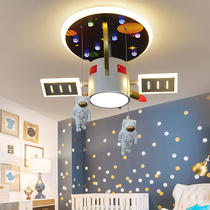 Astronaut satellite light childrens bedroom light boy room cartoon ceiling light personality creative modern American lamp
