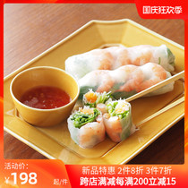 Spot Japanese imports of gold Mizumizu meiyaki multi-size rectangular flat plate plate Japanese plate