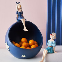 Nordic bubble girl entrance entrance entrance key storage ornaments creative fruit plate snack plate room decorations