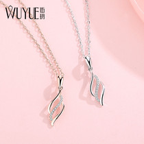 925 sterling silver rose gold niche necklace female gold choker leaf rhinestone pendant single pendant single 361