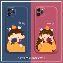 iPhone11pro mobile phone shell x Apple 11 silicone xs liquid max Softshell 7 8 ultra-thin plus anti-fall xr couple all bag 6 minimis about 6s male and female 8p Cartoon