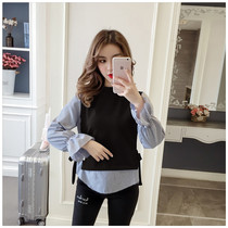 Early spring early autumn sky clothes base shirt 2021 New Joker Korean version of striped long sleeve T-shirt womens body tide