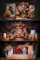 7 sets of Thai retro contrast wedding renderings design material including psd layered post-production output source file