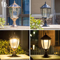 Outdoor pillar lamp Terrace lamp Wall lamp Waterproof door Pillar lamp Landscape Villa garden Solar lamp Wall lamp