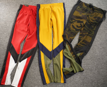 Too handsome spring and summer European single mens elastic plus size color-matching sports pants multi-color running pants EC4-A350