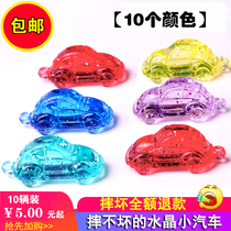 Mini Transparent Small Car Cute Puzzle Children Toys Crystal Gems Electric Play City Tours Sugar Machine Direct Marketing