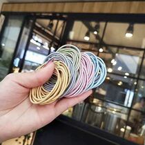 Rubber band Black head rope Hairband cowhide band Small tie head hair high elastic rubber ring Korean version simple man and woman simple resistant