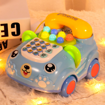 Baby childrens toys simulation telephone landline male baby music multi-function puzzle early education 1 year old 2 little girl