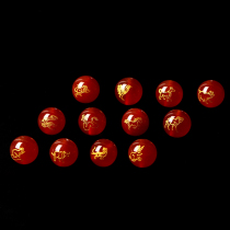 8-10 Red Agate Zodiac Zodiac Zodiac Beads Hot Gold Lettul Nigga Bull Tiger Rabbit Dragon Snake Horse Goat Monkey Chicken Dog Pig 12 genus