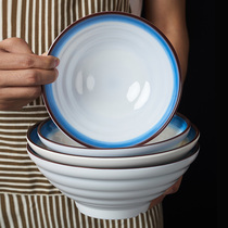 Top grid noodle bowl commercial melamine imitation porcelain tableware Malatang bowl large Bowl soup bowl plastic snail noodle restaurant special bowl