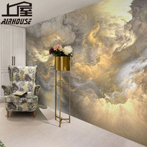 Nordic dark cloud wallpaper 3D light luxury cloud art studio Clothing store Hotel bar background wall decoration wallpaper